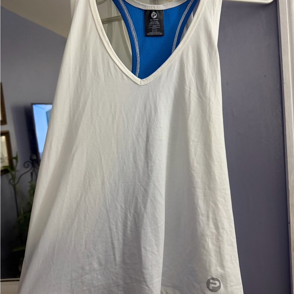 White V-Neck Women's Tank Top by